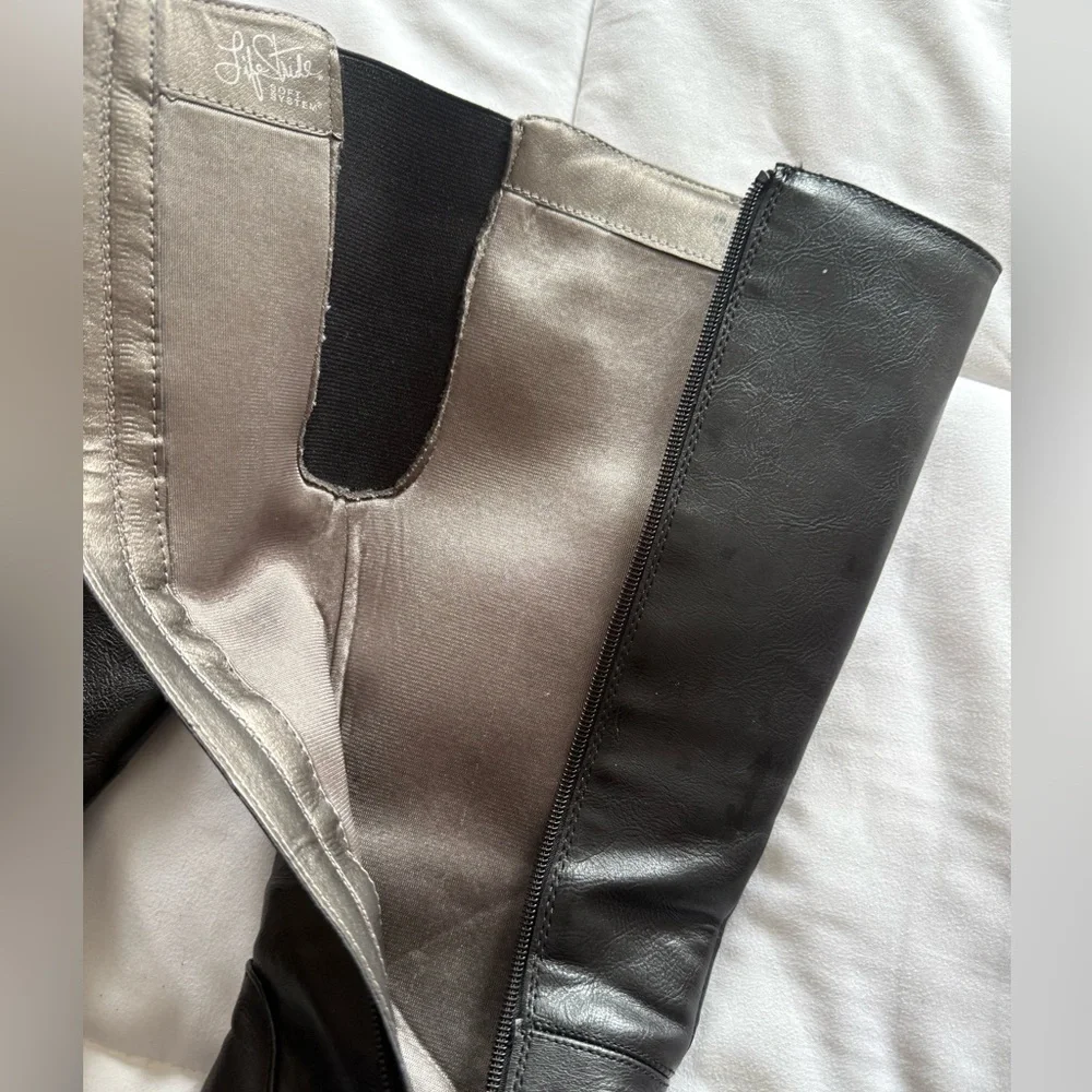 Life Stride Elegant Black Over the Knee Boots